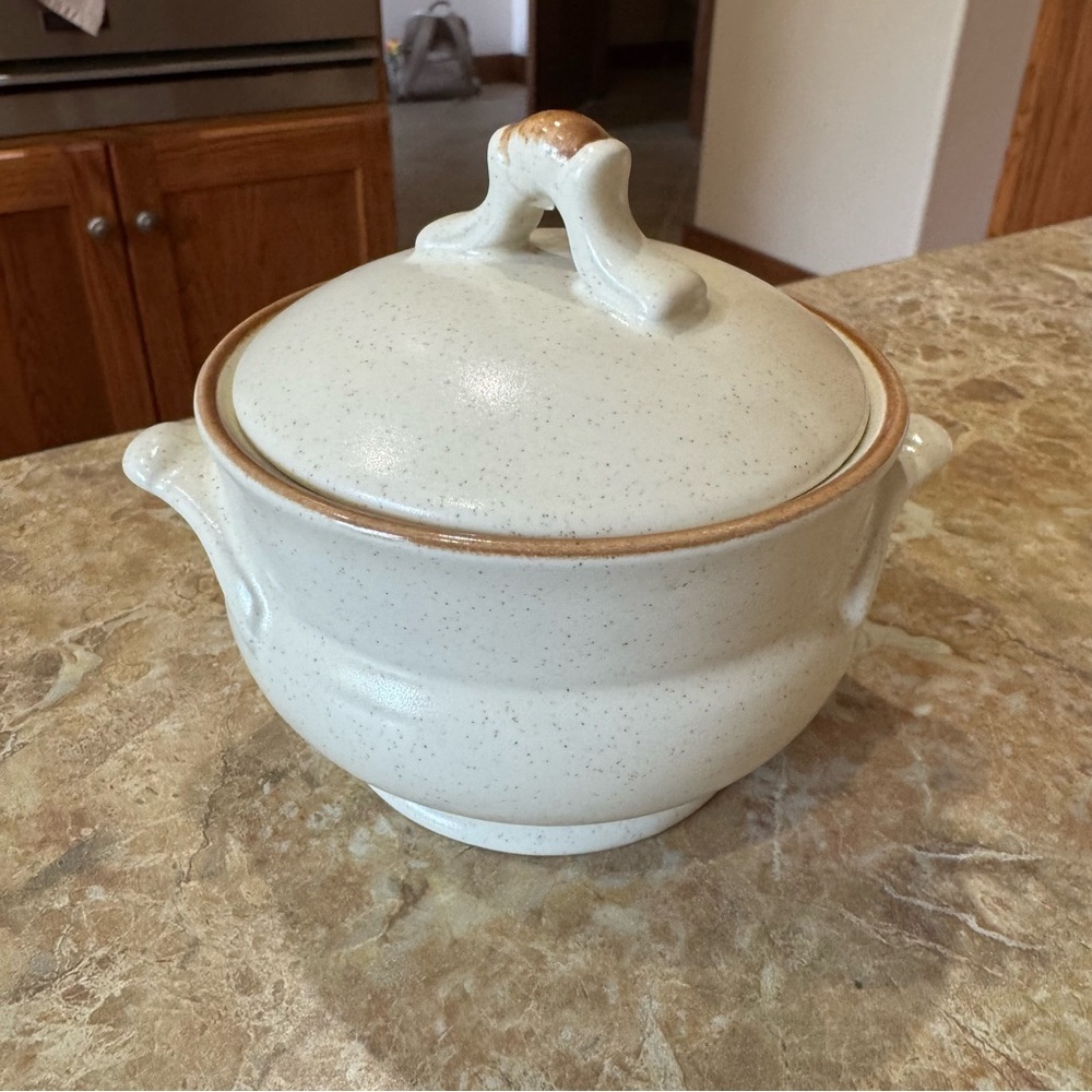 Vintage Hearthside Stoneware Floral Expressions Sugar Bowl with Lid Japan